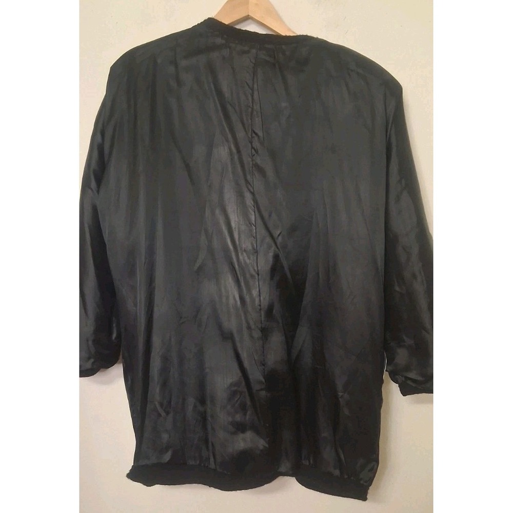 Vintage 80s Sweater Cardigan‎ Red Leather Roses Retro Stranger Things Aesthetic - Picture 14 of 15